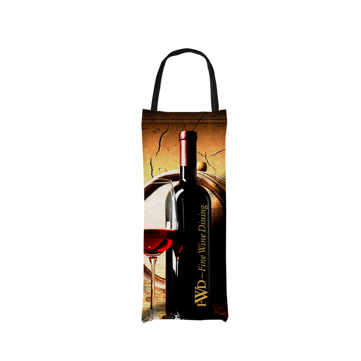 6" W X 16" H Polyester Wine Bag 1