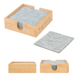 Bamboo & Recycled Felt Coaster Set 1