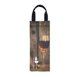 6" W X 16" H Canvas Wine Bag 1
