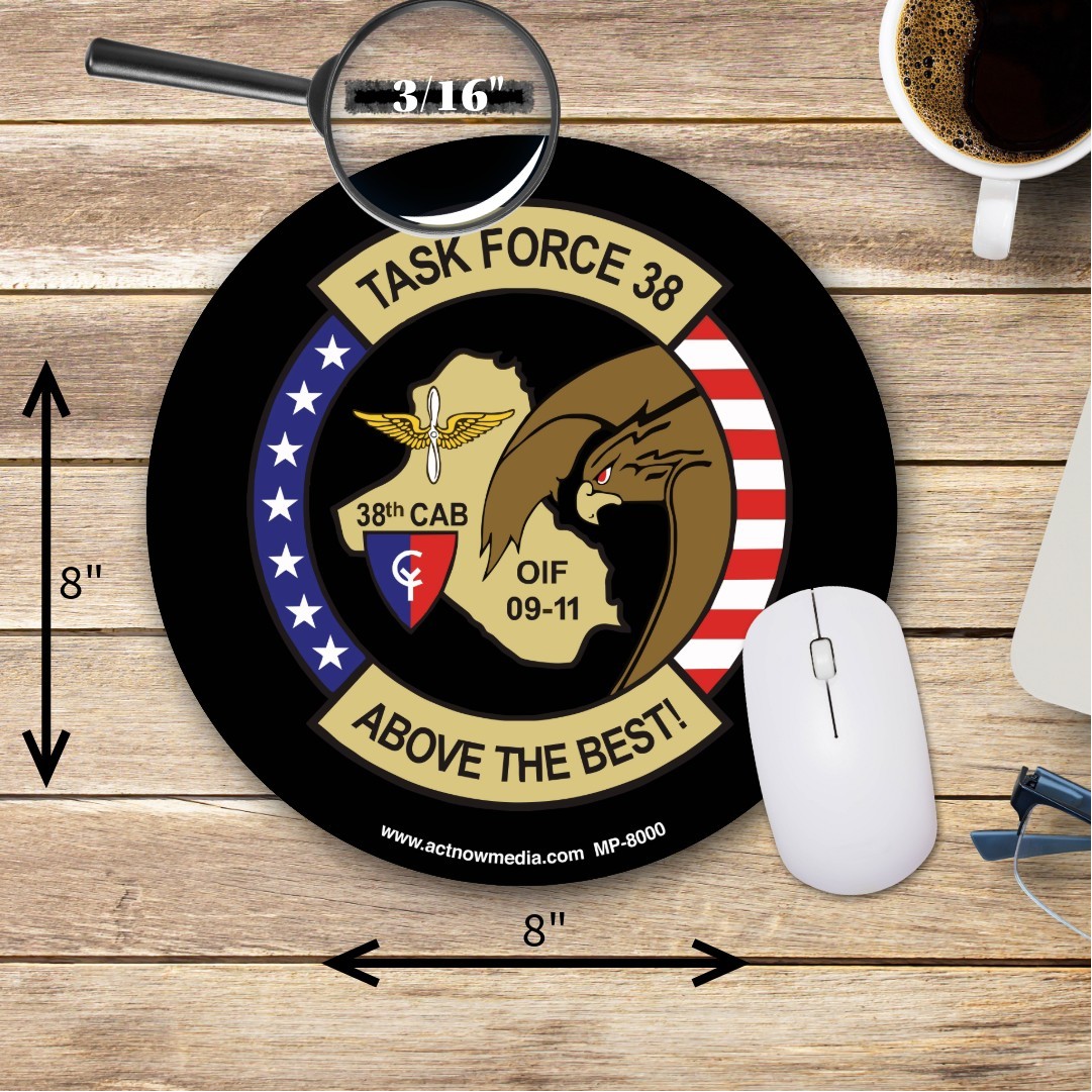 Mouse Carpet™ Heavy-Duty Fabric Mouse Pad (8"x3/16") Round 1